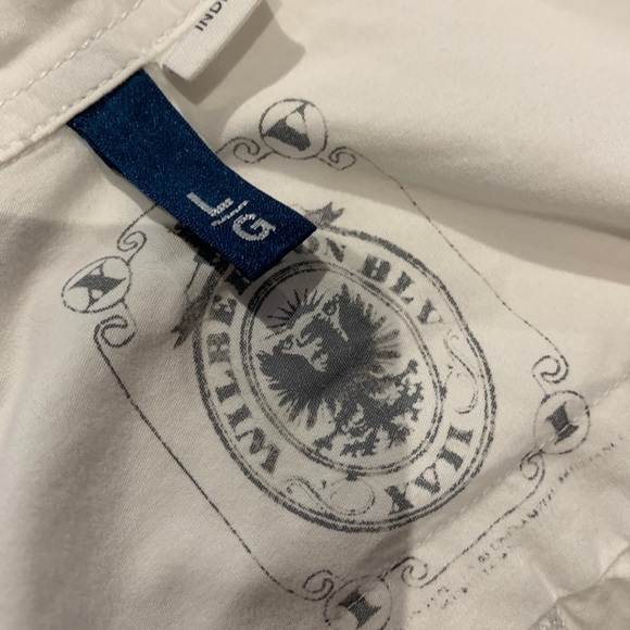 Men’s casual white shirt sleeve shirt size L - Picture 4 of 4